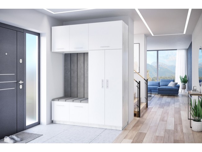 Szafa garderoba Milo 5 biały/mat 180 cm