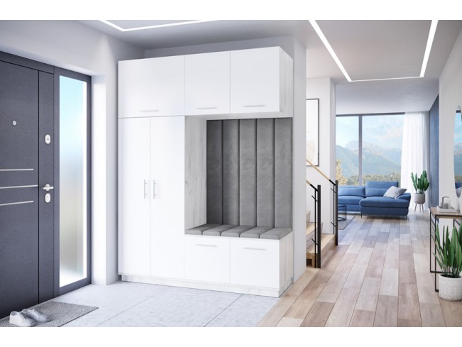 Szafa garderoba Milo 5 biały/mat 180 cm