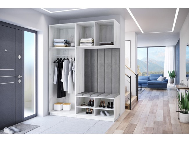 Szafa garderoba Milo 5 biały/mat 180 cm