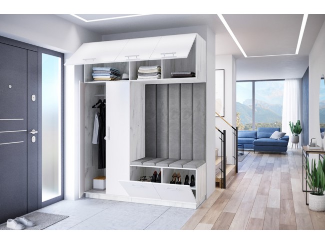 Szafa garderoba Milo 5 biały/mat 180 cm