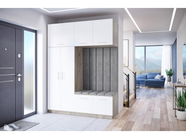 Szafa garderoba Milo 5 szary/mat 180 cm