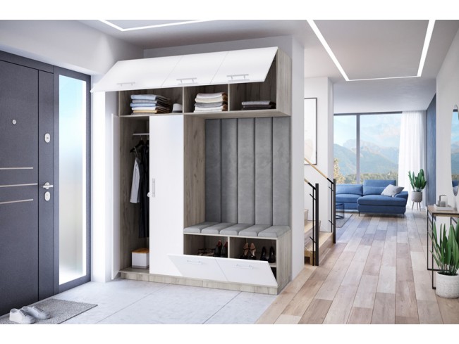 Szafa garderoba Milo 5 szary/mat 180 cm