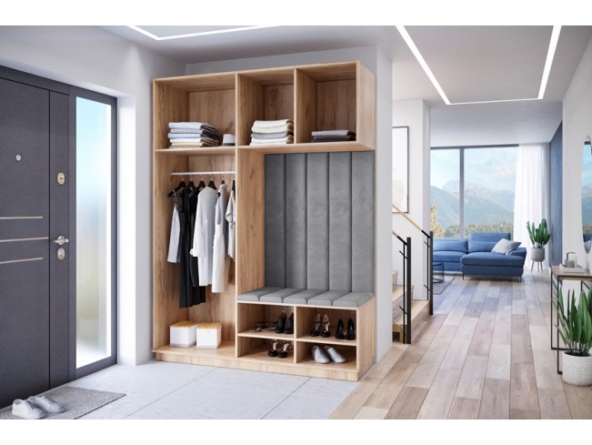 Szafa garderoba Milo 5 złoty/mat 180 cm