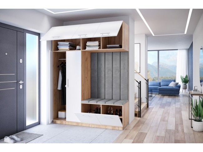 Szafa garderoba Milo 5 złoty/mat 180 cm