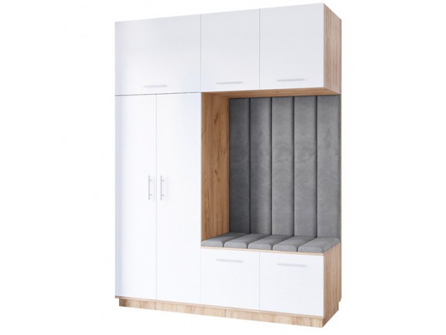 Szafa Milo 5 złoty mat 180 cm - widok ogólny