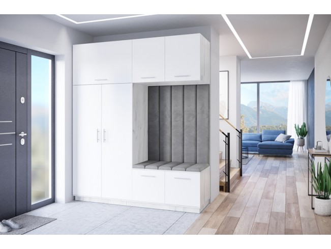 Szafa garderoba Milo 5 biały/mat 200 cm