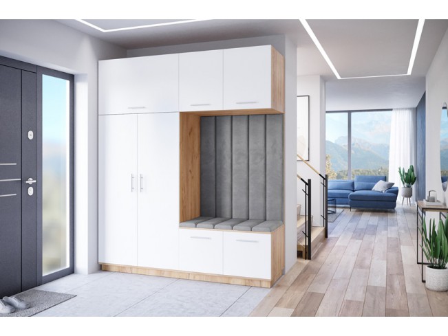 Szafa garderoba Milo 5 złoty/mat 200 cm