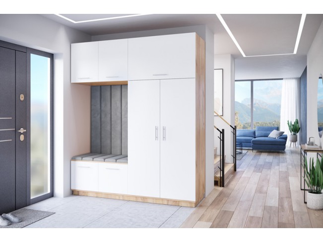 Szafa garderoba Milo 5 złoty/mat 200 cm