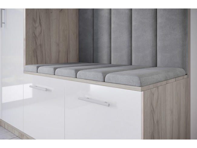 Szafa garderoba Milo 5 szary/połysk 200 cm