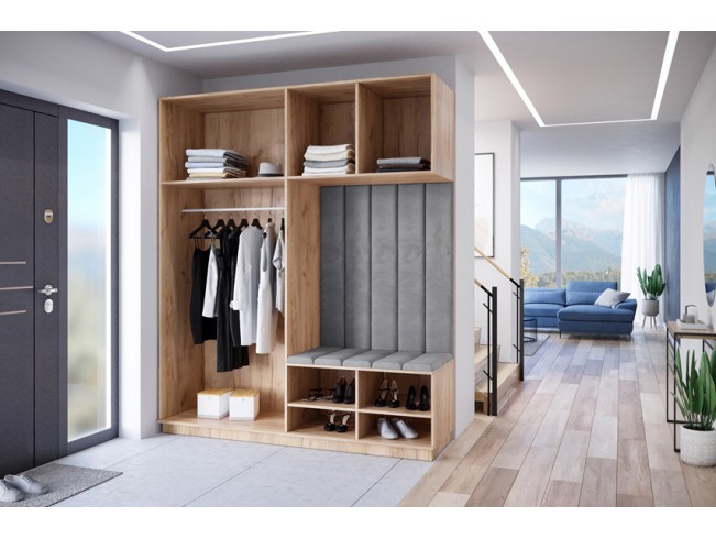 Szafa garderoba Milo 5 złoty/połysk 200 cm