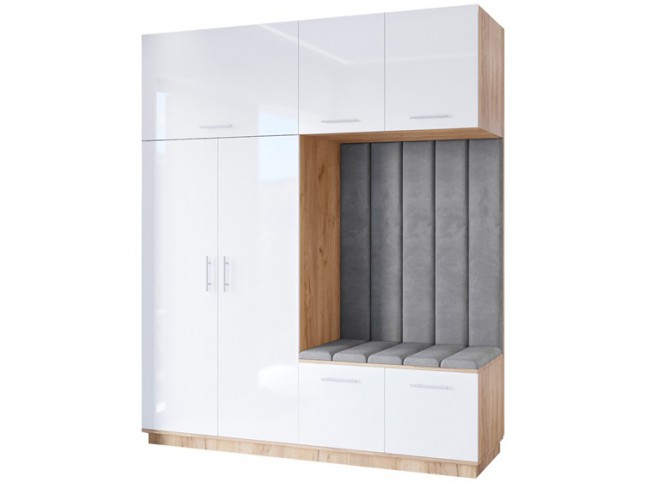 Szafa Milo 5 złoty połysk 200 cm - widok ogólny