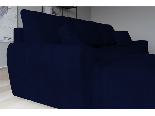 Narożnik Bego L z funkcją spania welur Monolith 79 ciemny granat