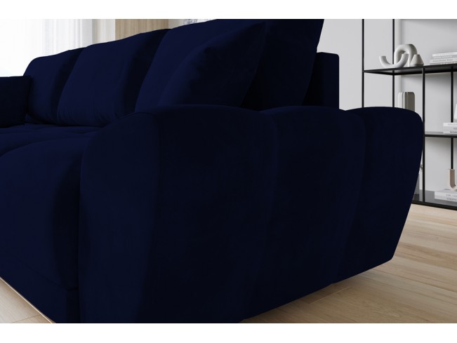 Narożnik Bego L z funkcją spania welur Monolith 79 ciemny granat