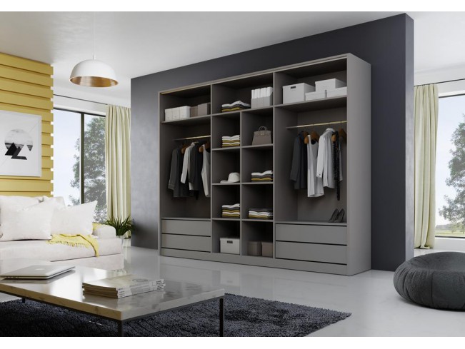 Szafa przesuwna Meblo 1 szary mat 270 cm