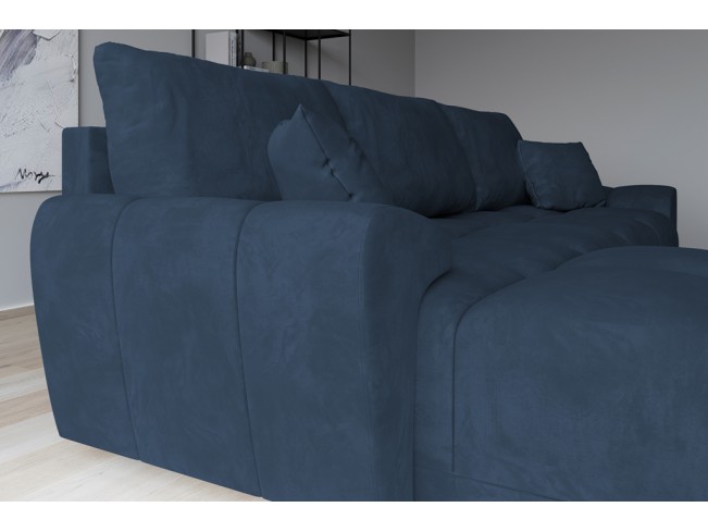 Narożnik Bego L z funkcją spania welur Monolith 77 granatowy