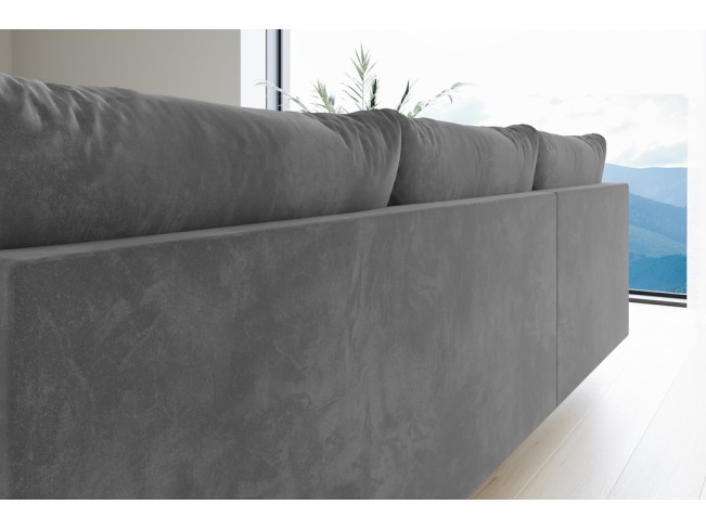Narożnik Bego L z funkcją spania welur Monolith 85 szary