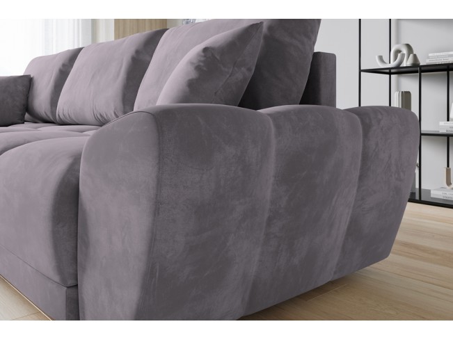 Narożnik Bego L bez funkcji spania welur Monolith 62 wrzosowy