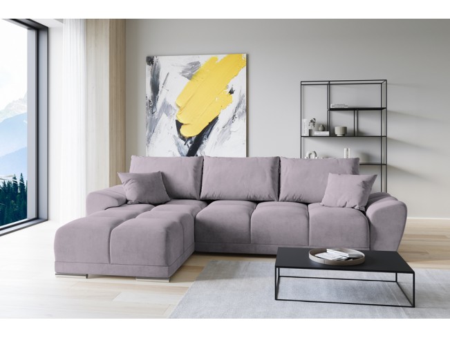 Narożnik Bego L bez funkcji spania welur Monolith 62 wrzosowy