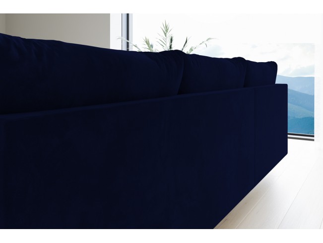 Narożnik Bego L bez funkcji spania welur Monolith 79 ciemny granatowy