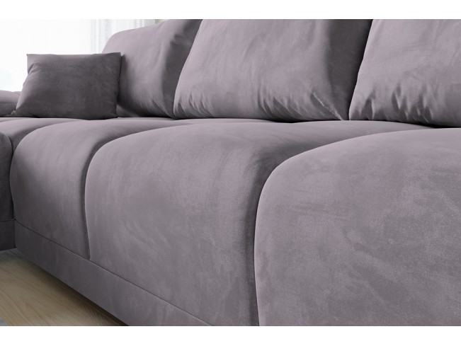 Narożnik Bego U bez funkcji spania welur Monolith 62 wrzosowy