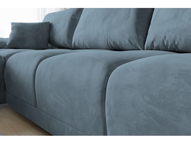 Narożnik Bego U bez funkcji welur Monolith 72 błękitny