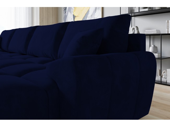 Narożnik Bego U bez funkcji spania welur Monolith 79 ciemny granat