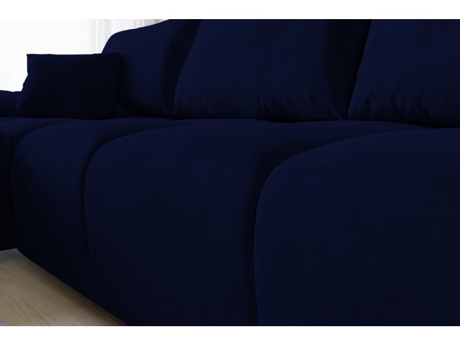 Narożnik Bego U bez funkcji spania welur Monolith 79 ciemny granat