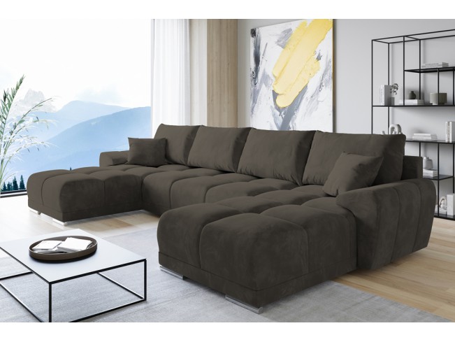 Narożnik Bego U nierozkładany Monolith 20 szary-brąz