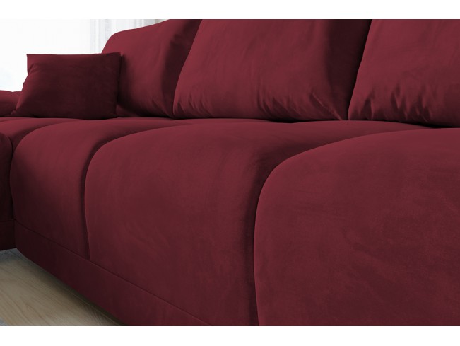 Narożnik Bego U bez funkcji spania welur Monolith 59 czerwony