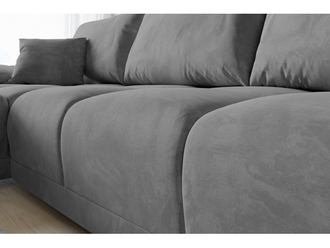 Narożnik Bego U bez funkcji spania welur Monolith 85 szary