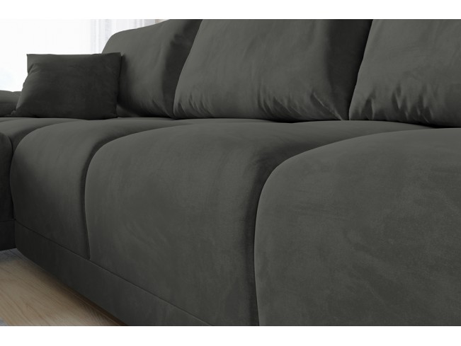 Narożnik Bego U bez funkcji spania welur Monolith 92 popielaty