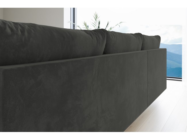 Narożnik Bego U bez funkcji spania welur Monolith 92 popielaty