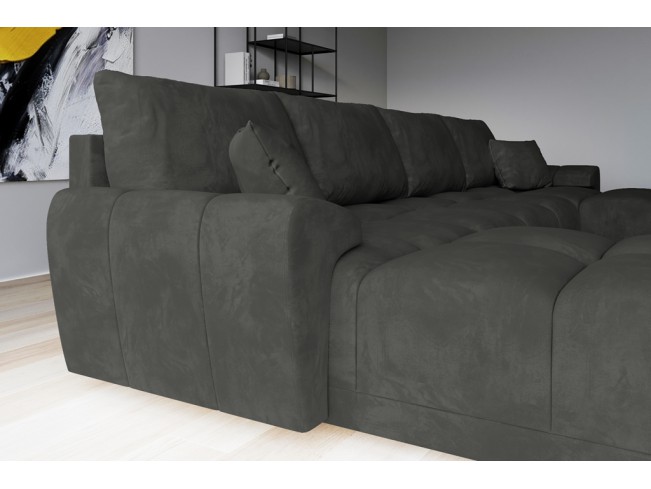 Narożnik Bego U bez funkcji spania welur Monolith 92 popielaty