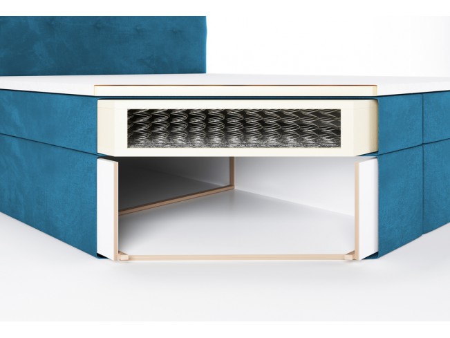 Łóżko kontynentalne Nori 180 Kronos 13 lazurowy