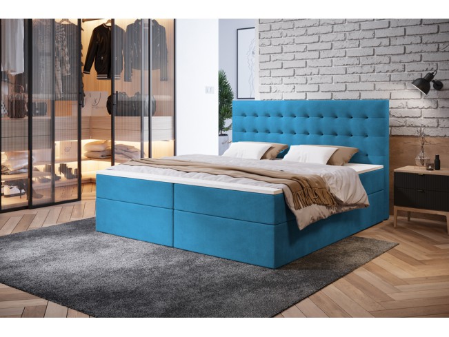 Łóżko kontynentalne Nori 140 Kronos 13 lazurowy