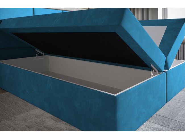 Łóżko kontynentalne Asti 140 Kronos 13 lazurowy