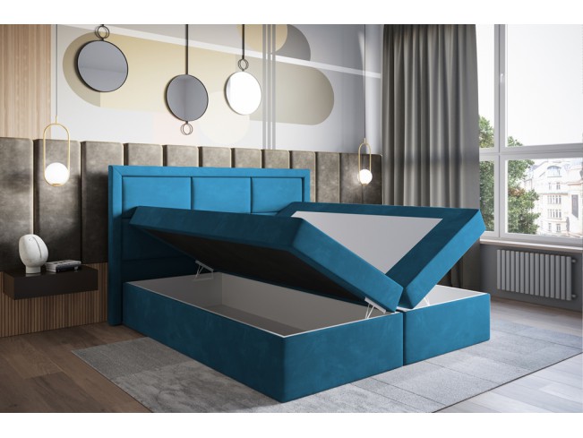 Łóżko kontynentalne Asti 140 Kronos 13 lazurowy