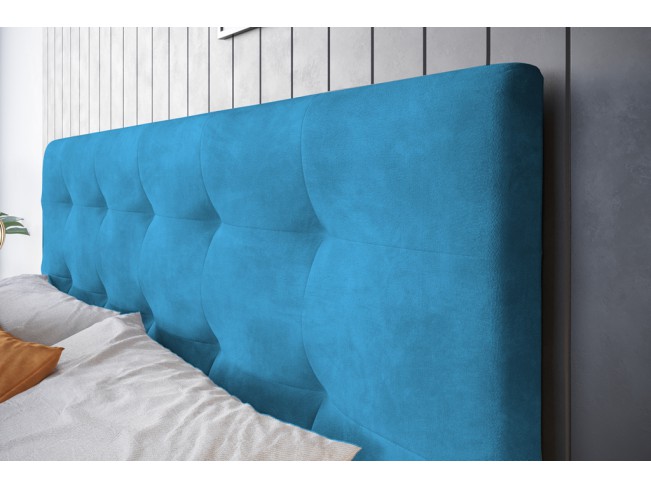 Łóżko kontynentalne Lilu 180 Kronos 13 lazurowy