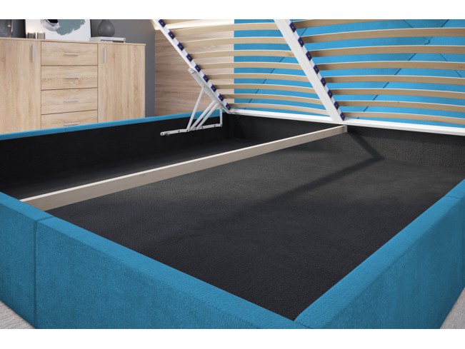 Łóżko tapicerowane Rino 180 Kronos 13 lazurowy