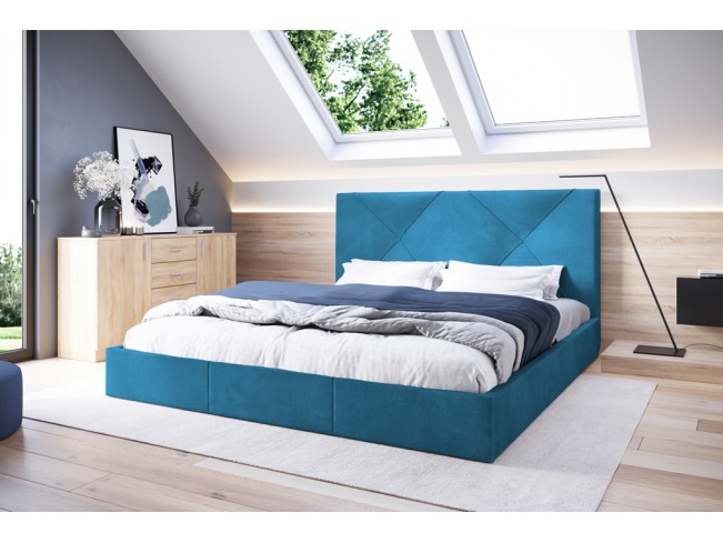 Łóżko tapicerowane Rino 160 Kronos 13 lazurowy