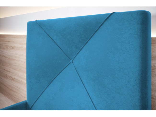 Łóżko tapicerowane Rino 90 Kronos 13 lazurowy