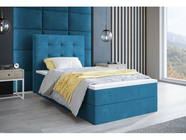 Łóżko kontynentalne Sleepy 90 Kronos 13 lazurowy