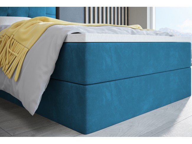 Łóżko kontynentalne Sleepy 90 Kronos 13 lazurowy