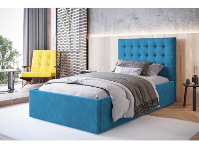 Łóżko tapicerowane Prato 90 Kronos 13 lazurowy