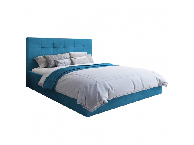 Łóżko tapicerowane Timo 180 Kronos 13 lazurowy - widok z przodu