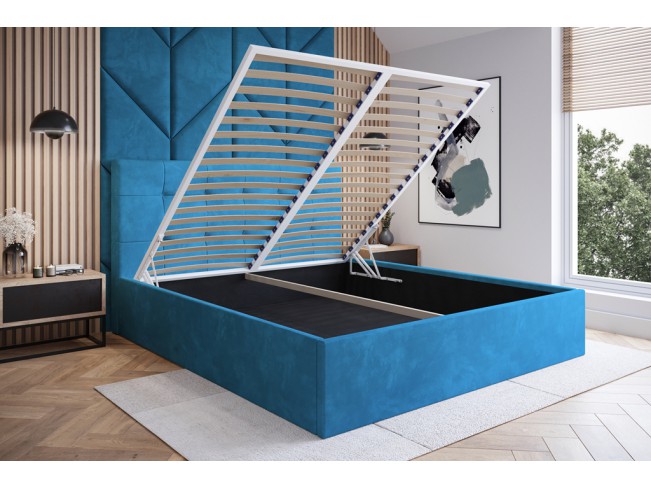 Łóżko tapicerowane Timo 140 Kronos 13 lazurowy
