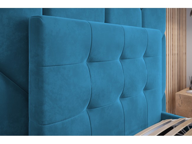 Łóżko tapicerowane Timo 90 Kronos 13 lazurowy