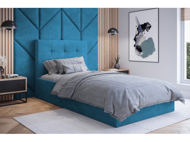 Łóżko tapicerowane Timo 90 Kronos 13 lazurowy