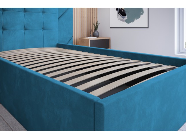 Łóżko tapicerowane Timo 90 Kronos 13 lazurowy