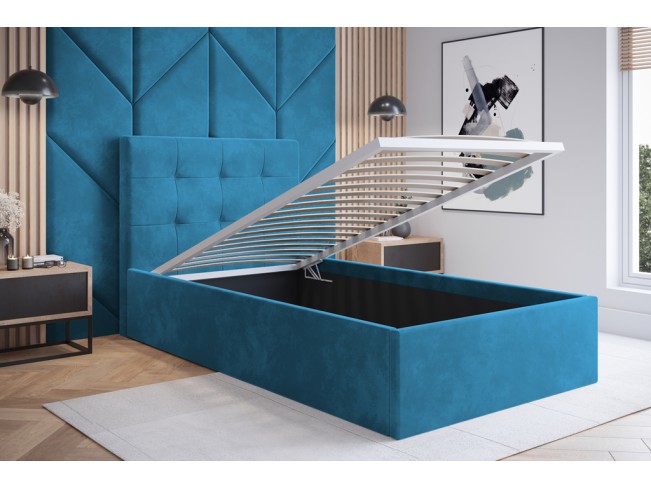 Łóżko tapicerowane Timo 80 Kronos 13 lazurowy